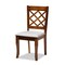 Baxton Studio Verner Modern and Contemporary Grey Fabric and Walnut Brown Finished Wood 7-Piece Dining Set 174-10541-10520-Zoro - alternate 8